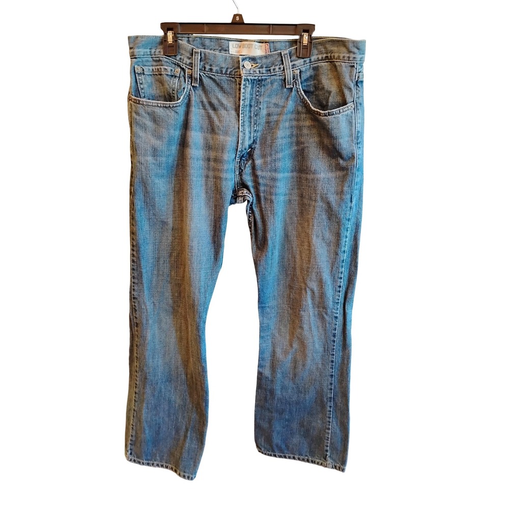 Levis 527 Low Boot Cut Mens Jeans W38 L32 Medium Wash Blue Denim 100% Cotton